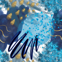 Decorative Monogram Blue & Gold Collection