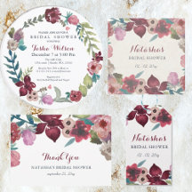 Boho Floral Garden Bridal Shower Set