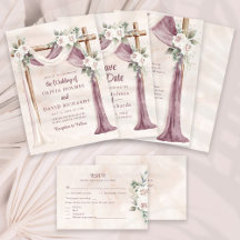 Boho Purple Floral Canopy Wedding Collection
