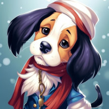 Carte Postale Chien Triste