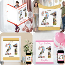 21st Birthday Photo Collage Numbers