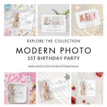 Modern Photo First Birthday Party