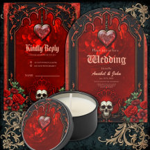 Royal darkness, a gothic heart and skull.