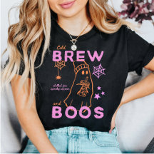 Cold Brew & Boos   Cute Halloween Coffee