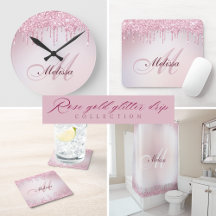 rose gold purple glitter drip