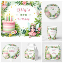 Green Pastel Fairy Birthday
