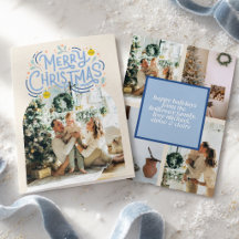 Modern Blue Arch Merry Christmas Collection