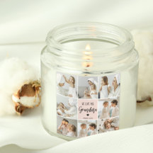 Collage Photo Pink We Love You Grandma Best Gift