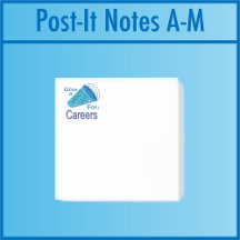 Shout Out for Careers Post It Notes A-M