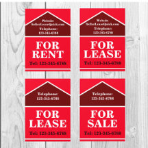 Real Estate Signs Collection.