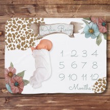 Monthly Milestone Baby Blanket 