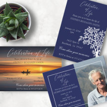 Memorial Celebration of Life Funeral Invitations