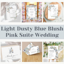 Light Dusty Blue Blush Pink Suite
