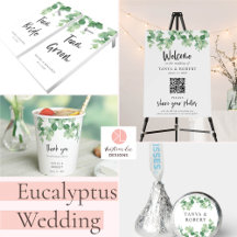 Elegant Eucalyptus Botanical Wedding Calligraphy