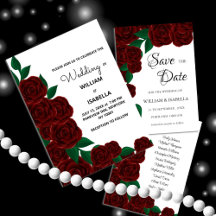 Romantic Fall outdoor wedding gorgeous Red roses