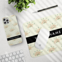 Blue and Red Flowers Black Collection