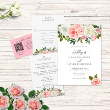 Vintage Blush Pink & Ivory Rose Garland Wedding 