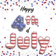4th of July Foil Balloons Stars Stripes