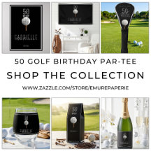 50th Birthday Par-Tee Golf Black Elegant Suite