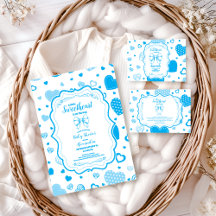 Little Sweetheart Blue Valentine Boy Baby Shower