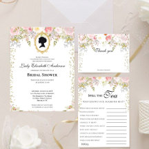 Budget pink floral Bridgerton Bridal Shower