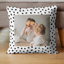 Modern  Family Photo & Black Dots Beauty Gift