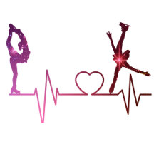 Girl Figure skater gifts - Heartbeat
