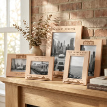 Chicago Skyline Personalized Wooden Picture Frames