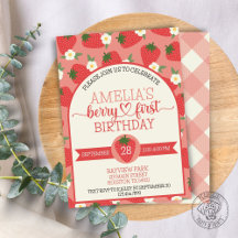 Berry First Strawberry 1st Birthday