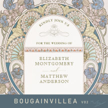 Bougainvillea v02 - Vintage Art Nouveau