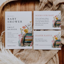 A New Chapter Floral Books Baby Shower