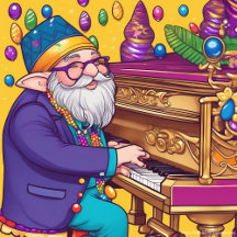 Mardi Gras Fairy Garden/Yard