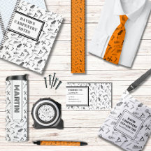 Carpenter Gift Ideas with Tools Pattern 