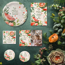 'One in a Melon' Cute Watermelon Girl 1st Birthday