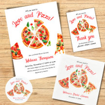 Italian Love & Pizza Party Slice Bridal Shower