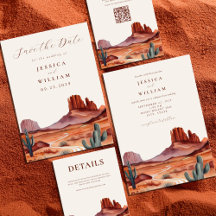 Boho Watercolor Desert Wedding