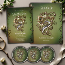 Curved steampunk piano keyboard. 