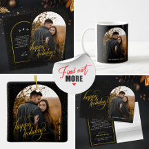 Glamorous Black & Gold Glitter Holiday Arch Photo