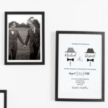 Black and White Gay Wedding Grooms Suite