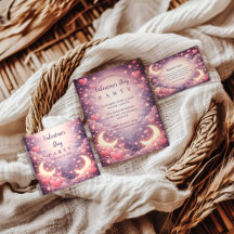 Celestial Moon Hearts Valentine Party