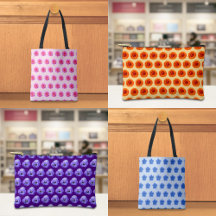Seamless Flowers on Tote Bags & Pouches