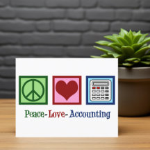 Peace Love Accounting Gifts for an Accountant