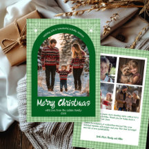 Plaid Checks + Gingham Christmas Holiday Cards