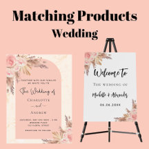 Wedding  - pampas grass blush florals