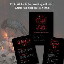 Till Death Do Us Part – Gothic Red & Black Wedding