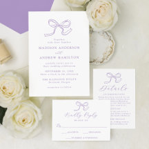 Elegant Lavender Bow Wedding