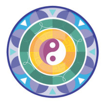 Mandala Yoga Rainbow Colors Chinese Yin Yang