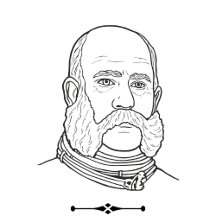 Vintage Österreich Kaiser Franz Illustration