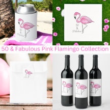 50 & Fabulous Pink Flamingo