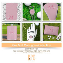 Golf Clubhouse Custom Monogram Collection — Pink